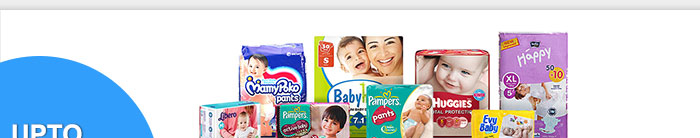 Upto 50% OFF* on Baby Diapers