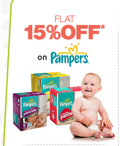 Flat 15% OFF* on Pampers