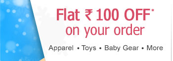Flat Rs. 100 OFF* on Your Order 