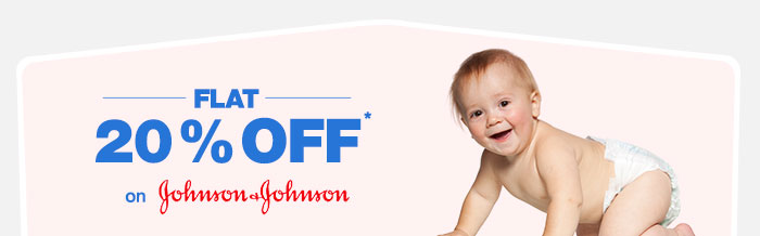 Flat 20% OFF* on entire range of Johnson & Johnson
