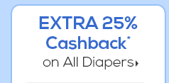 Extra 25% Cashback* on All Diapers