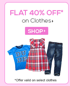 Flat 40% OFF* on Clothes
