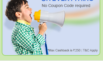 Extra 15% Cashback* on everything