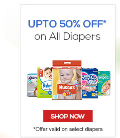 UPTO 50% OFF* on All Diapers