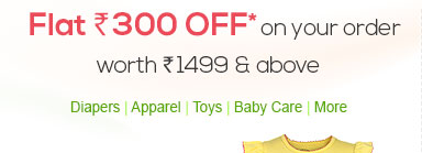 Flat Rs. 300 OFF* on your worth Rs. 1499 & above