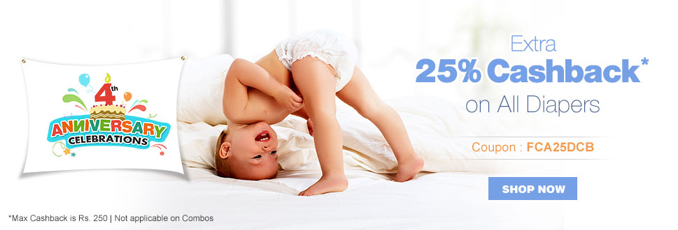 Extra 25% Cashback On All Diapers – firstcry