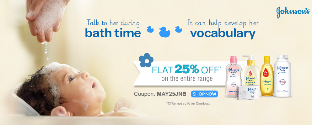 Flat 25% OFF on Entire Johnson’s Baby Range @ Firstcry – Rs.176 – Baby Care & Toys