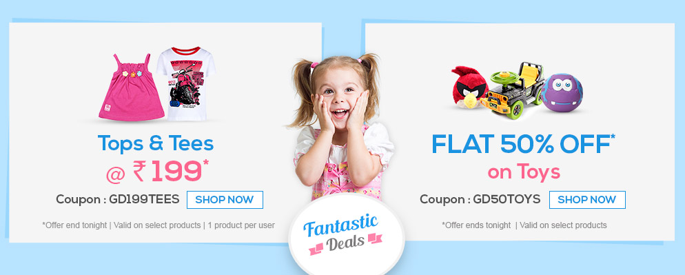 Flat 50% OFF* on Toys @ Firstcry – Baby Care & Toys
