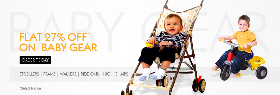 Flat 27% off on Baby Gears | First Cry Offer