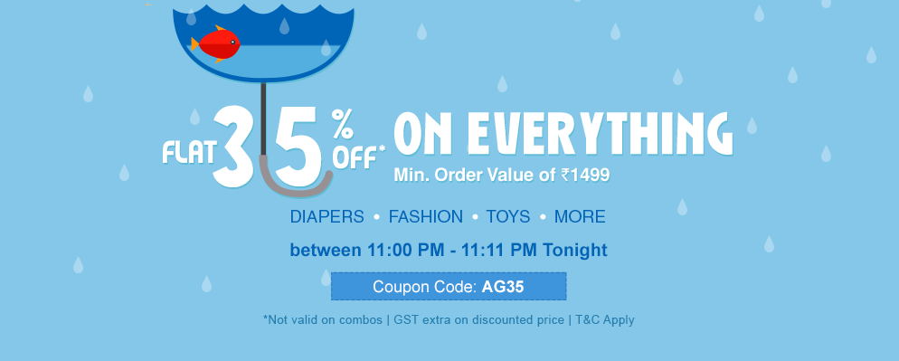 Get 35% off on Everything on Minimum order of 1499/- at Firstcry