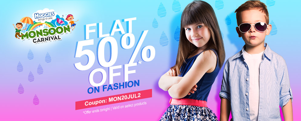 Flat 50% off on Fashion @ Firstcry – Rs.500 – Fashion & Apparels