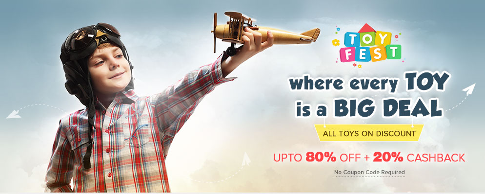FirstCry: Toy Fest – Upto 80% OFF + 20% Cashback on All Toys