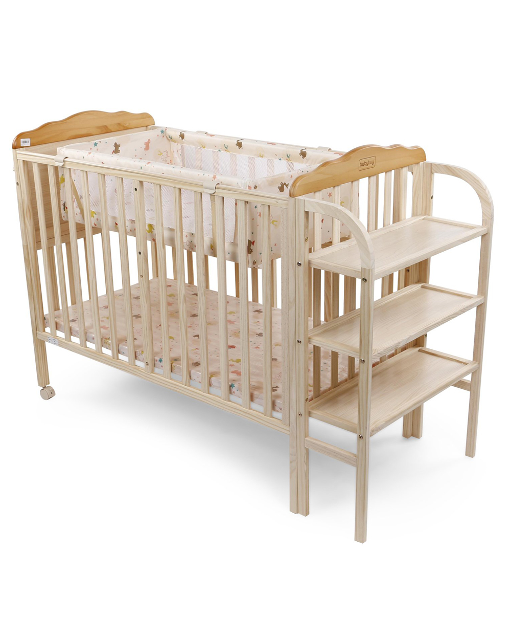 babyhug wooden cradle
