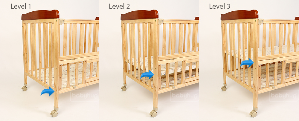 babyhug hamilton wooden cot