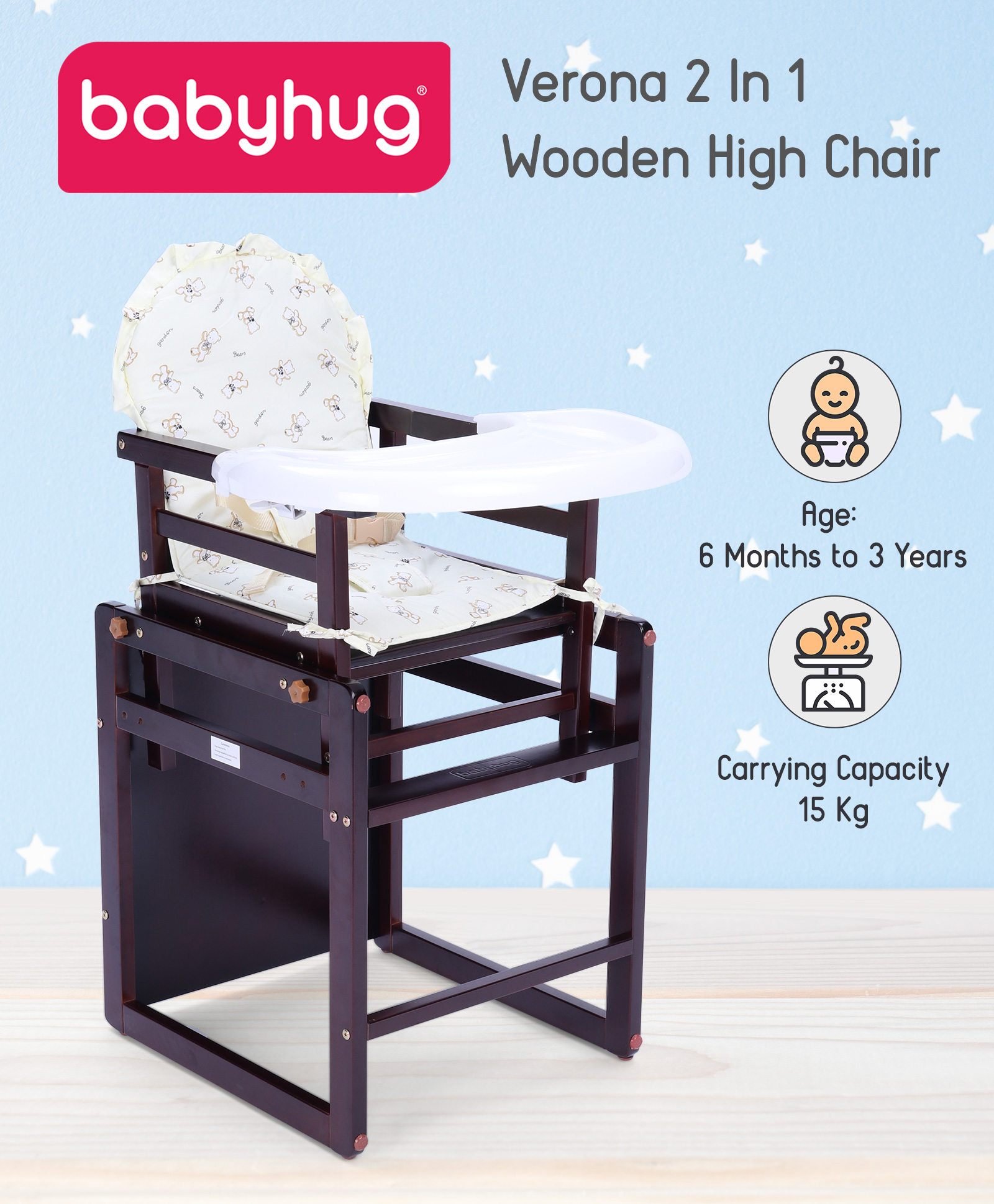 2 in 1 high chair and table