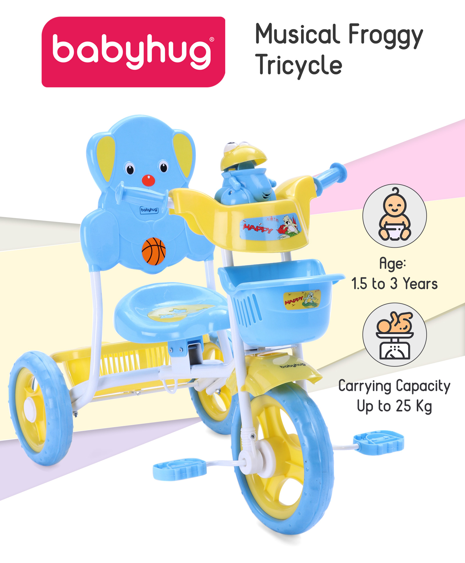 babyhug musical froggy tricycle