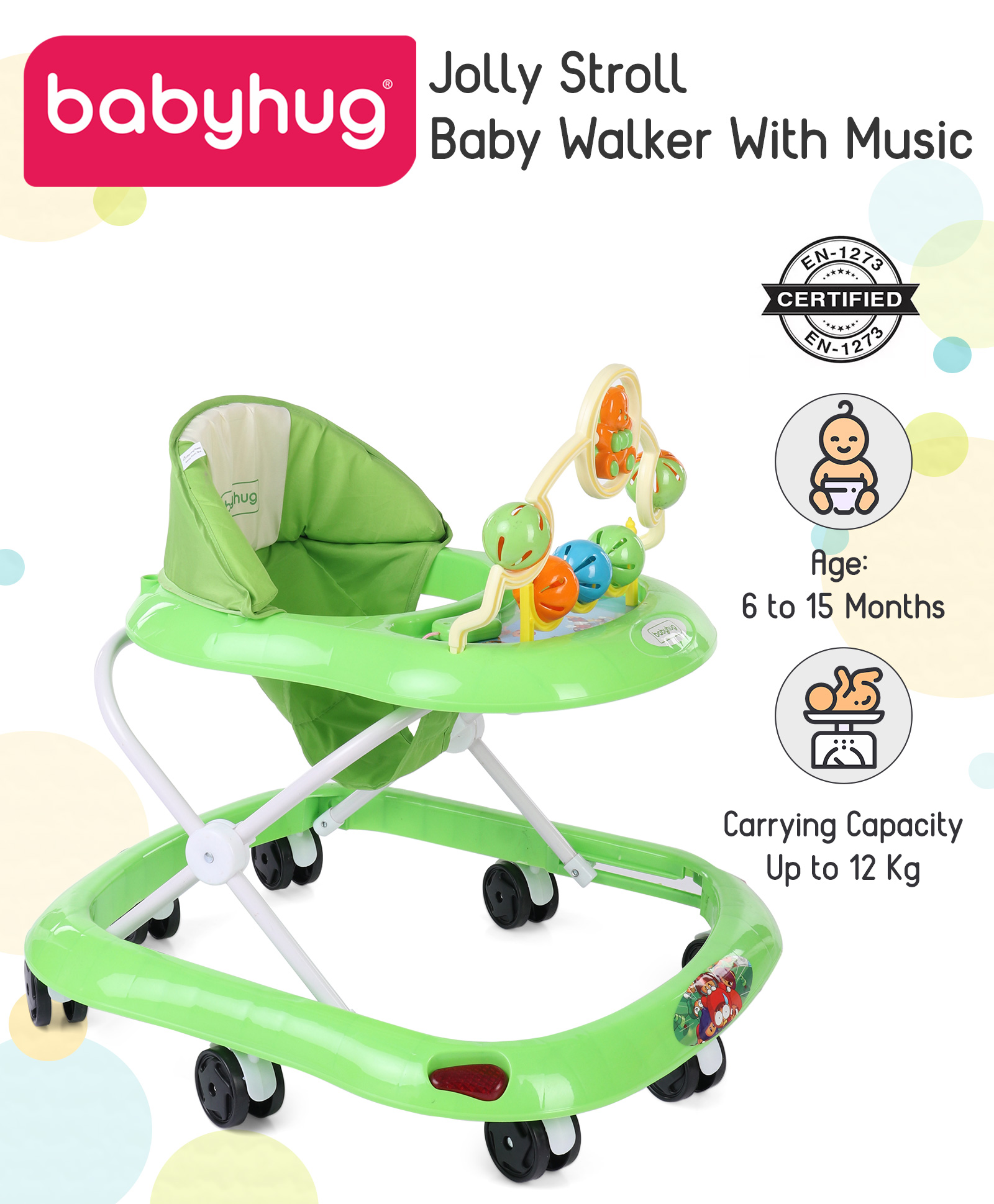 babyhug jolly stroll baby walker
