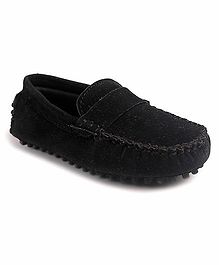 Cute Walk by Babyhug Party Wear Loafer Shoes - Black