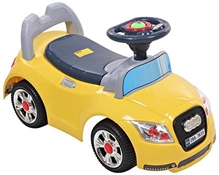 Fab N Funky Yellow Manul Baby Ride On Car A fantastic Manul Ride-on car for your little one
