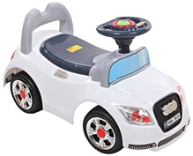 Fab N Funky White Manul Baby Ride On Car A fantastic Manul Ride-on car for your little one