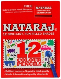 Color Pencils Set 12 brilliant color pencils set with free Nataraj sharpener