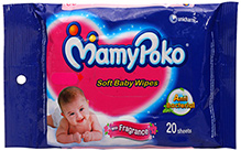 Mamy Poko Baby Wipes 20 pieces Clean and care for your baby's delicate skin
