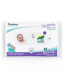 Himalaya Gentle Baby Wipes 24 Pieces 24 Pieces, With herbs and Indian Lotus combination to keep baby's skin...