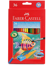 Faber Castell 36 Colour Pencils 5 Years+, Triangular Color Pencils for your little one