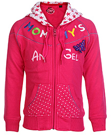 SportKing Full Sleeves Hooded Jacket With Embroidery Size 18, 12 - 18 months, Will keep your little girl warm this winter