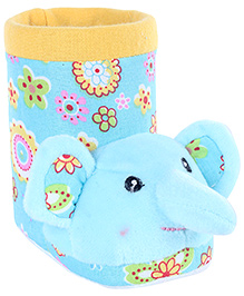 Fab N Funky Blue Boot Shape Elephant Applique Pencil Stand 11.5 x 6.5 x 10 cm, Colorful pencil stand for your kids study table