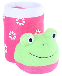 Fab N Funky Pink Boot Shape Frog Applique Pencil Stand 11.5 x 6.5 x 10 cm, Colorful pencil stand for your kids study table