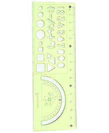 Ben 10 Green Stencil 16 X 6 cm, Plastic trace ruler gives accurate measurement