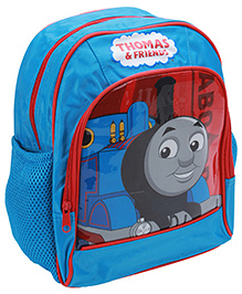 Thomas & Friends Blue School Bag 9 x 24 x 30 cm, Front pocket organizer and side pockets for water bottle
