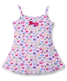 babyhug one shoulder frock rose applique
