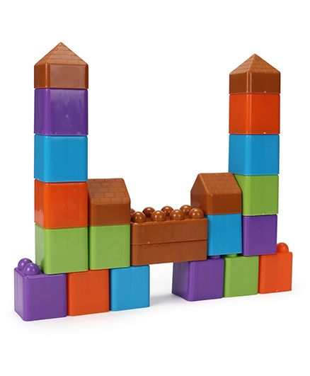 Ratnas Junmbo Funny Town Blocks Game - Multi Color