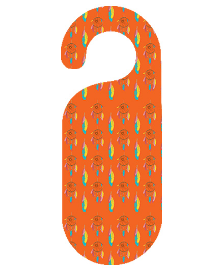 The Crazy Me Dream Catcher Printed Door Hanger - Orange