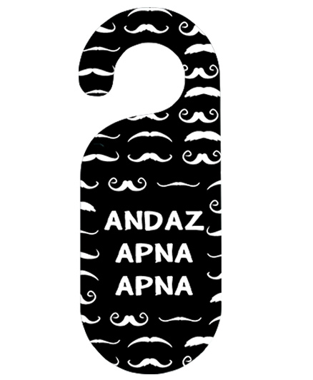 The Crazy Me Andaz Apna Apna Printed Door Hanger - Black