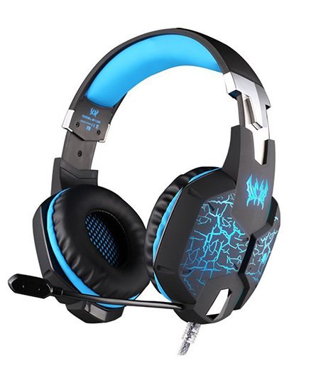Kotion Each G1100 Gaming Headphones With Mic LED And Vibration - Black Blue
