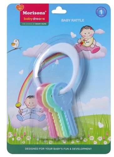 Baby Dreams Baby Rattle Keys 1 Month, Take Care Of Your Baby’s Gums In A Gentle M...