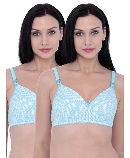 Inner Sense Organic Antimicrobial Nursing Bra Pack Of 2 - Blue