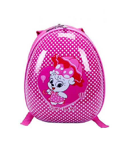 T-Bags Cute Cat Print Hard Shell Backpack Pink - 10 Inches - 1415818