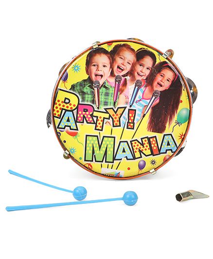 Mansaji Toy Dafli With Sticks Party Mania Print - Yellow