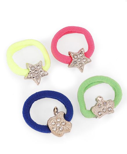 Stol'n Hair Rubber Bands Multi Color - Pack Of 4 - 1683669