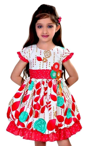 short printed frock
