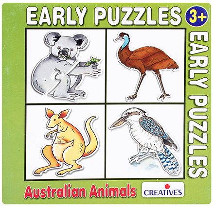 Early Puzzles - 4 Shaped Australian Animals