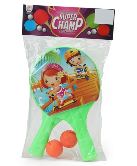 Ratnas Super Champ Table Tennis Set - Green (Print May Vary)