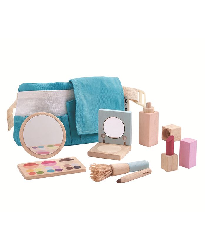 Plan Toys Wooden Makeup Set Multicolour - Pack Of 9 Pieces