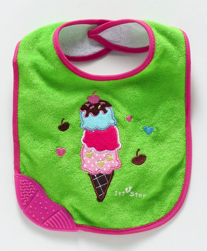 1st Step Bib Ice Cream Patch - Green