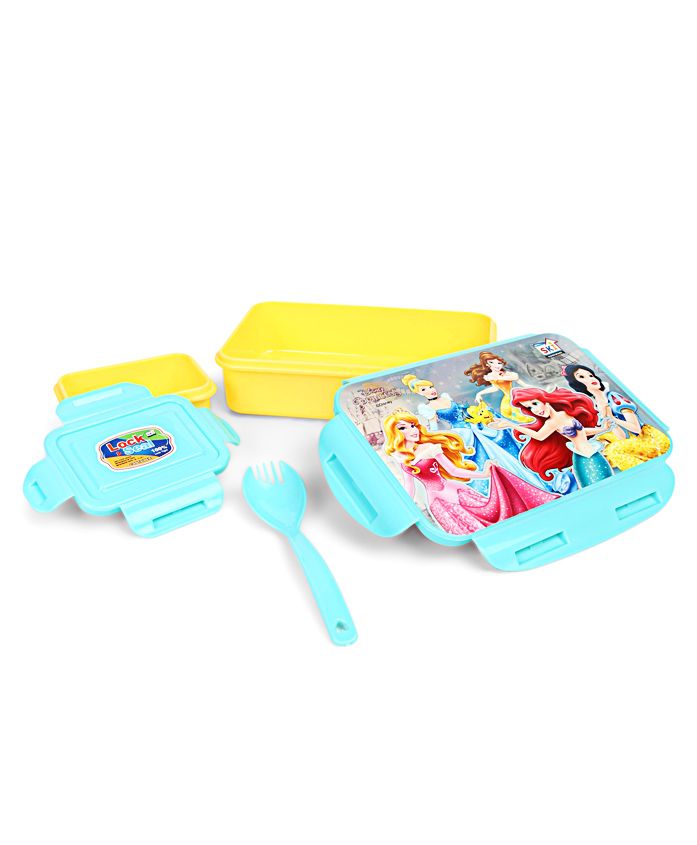 Disney Princess Lunch Box With Clip Lock - Yellow Blue