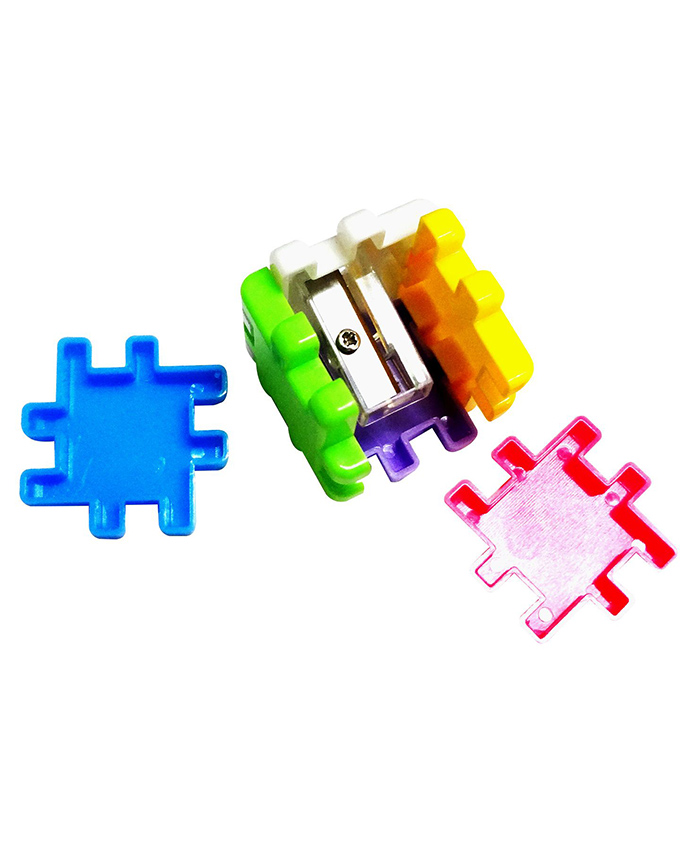 Party Propz Cube Shape Pencil Sharpener Pack Of 6 - Multicolour